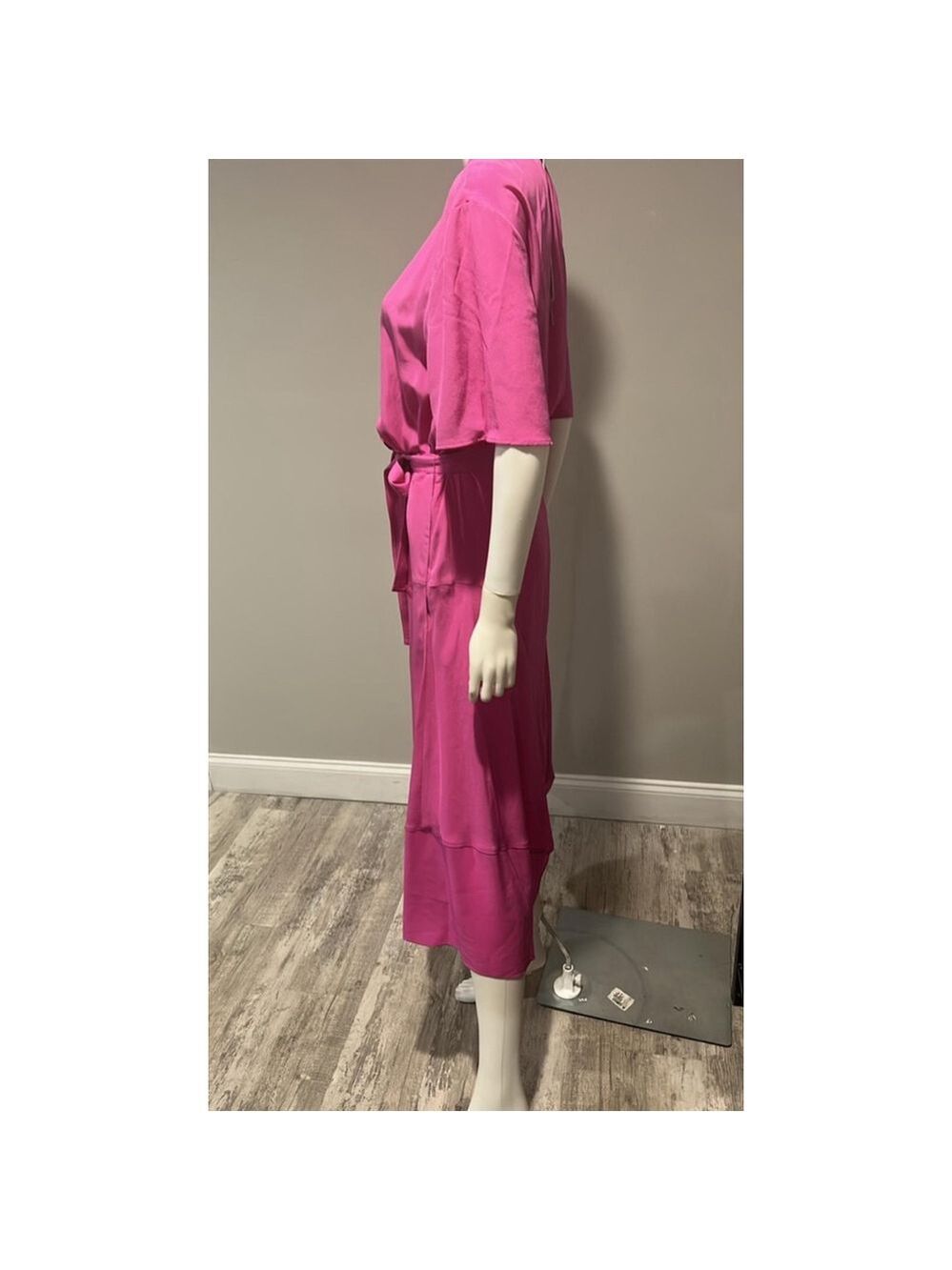 Stella McCartney Pink Asymmetrical Silk Midi Dress Size 4 (42) - Picture 6 of 11